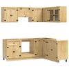 vidaXL Armoire SKI 8 pc Brun Miel Pin massif