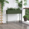 vidaXL Bac de jardin sur&eacute;lev&eacute; Vert olive 100 x 26 x 82 cm Acier