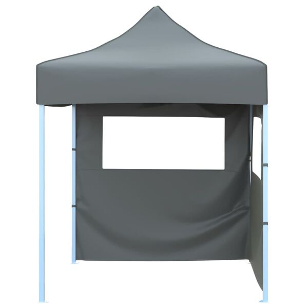 vidaXL Tente de réception pliable avec 2 parois 2x2 m Acier Anthracite