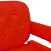vidaXL Chaises pivotantes &agrave; manger lot de 4 rouge similicuir