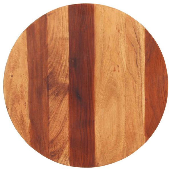 vidaXL Dessus de table bois massif d'acacia rond 25-27 mm 60 cm