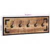 vidaXL Porte-manteaux 2 pcs 80x8x25 cm bois de manguier massif brut