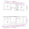 vidaXL Ensemble de 8 meubles de cuisine "Porto" en ch&ecirc;ne Sonoma