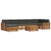 vidaXL Ensemble de canap&eacute;s d'ext&eacute;rieur 8 pc Naturel et Anthracite