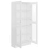 vidaXL Armoire à vitrine Blanc 82,5x30,5x185 cm Bois d'ingénierie