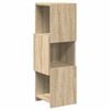 vidaXL Meuble d'angle 25,5x25x80cm Bois d'ing&eacute;nierie Ch&ecirc;ne Sonoma