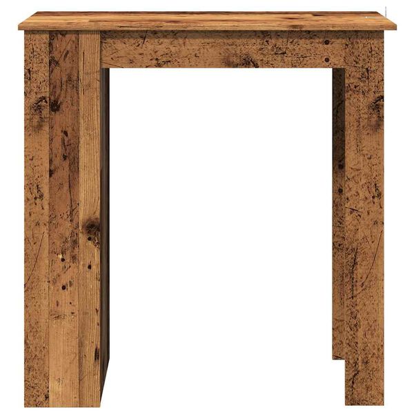 vidaXL Table de bar avec &eacute;tag&egrave;re vieux bois bois d'ing&eacute;nierie