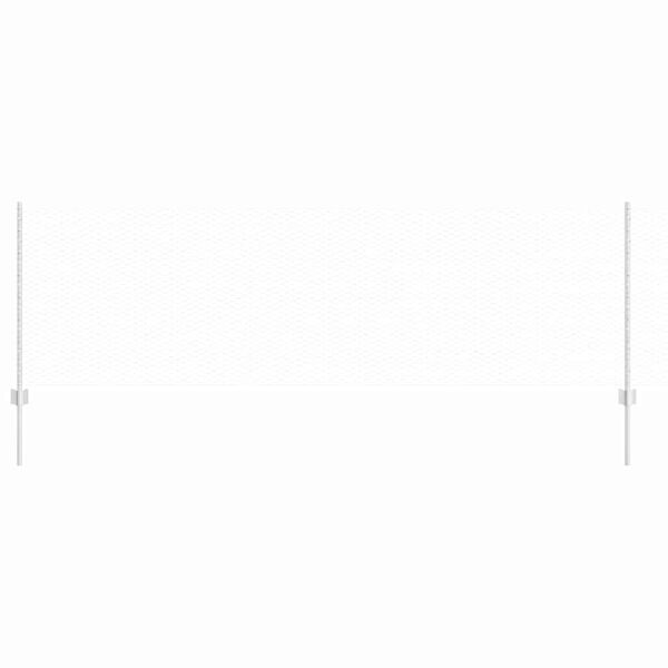 vidaXL Cl&ocirc;ture avec poteau Argent&eacute; 0,8 x 10 m Acier