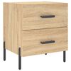 vidaXL Tables de chevet 2 pcs ch&ecirc;ne sonoma 40x35x47,5 cm
