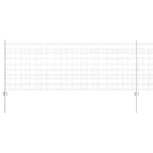 vidaXL Cl&ocirc;ture en fil soud&eacute; avec poteaux 25 x 0,8 m Acier galvanis&eacute;