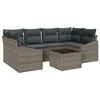 vidaXL Ensemble de Canap&eacute;s 7 pc Gris 234 x 123,5 x 85 cm polyrotin