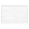vidaXL Buffet 7 tiroirs Blanc 113x35x73 cm Bois de pin massif