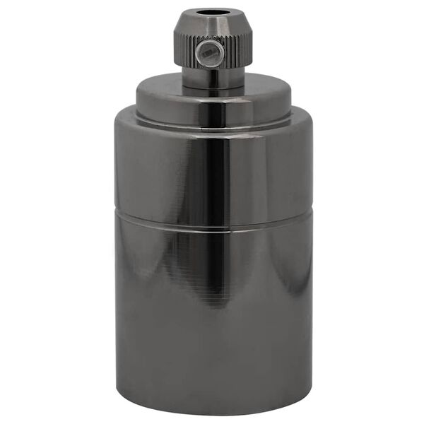 vidaXL Douilles de lampe 2 pcs noir brillant E27