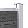 vidaXL Ensemble de panneau de cl&ocirc;ture WPC 699x105 cm Noir