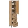 vidaXL Haut Armoire avec tiroir Ch&ecirc;ne artisanal 34,5 x 34 x 180 cm