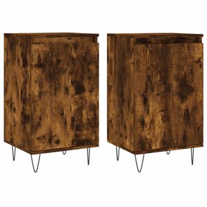 vidaXL Buffets 2 pcs ch&ecirc;ne fum&eacute; 40x35x70 cm bois d'ing&eacute;nierie