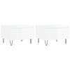 vidaXL Tables basses 2 pcs blanc brillant 50x46x35cm bois d'ing&eacute;nierie