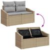 vidaXL Ensemble de canap&eacute; de jardin 7 pcs Beige et Gris clair