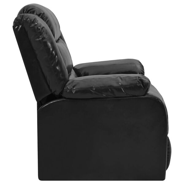 vidaXL Canap&eacute; inclinable Noir Similicuir