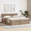 VidaXL Cadre de lit ottoman et matelas cappuccino 160x200cm similicuir
