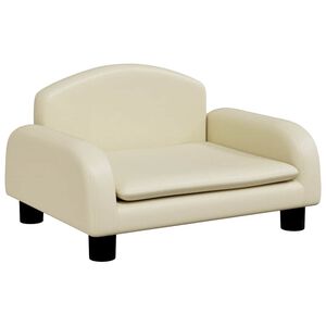 vidaXL Canap&eacute; pour enfants cr&egrave;me 50x40x30 cm similicuir