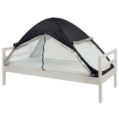 DERYAN Tente-lit avec moustiquaire escamotable 200x90x110 cm Noir