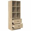 vidaXL Haut Armoire avec tiroir Ch&ecirc;ne Sonoma 45,5 x 34 x 127 cm