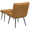 vidaXL Chaise de relaxation avec tabouret Marron Velours