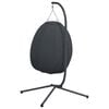 vidaXL Fauteuil suspendu avec support en tissu anthracite et acier
