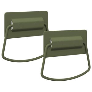 vidaXL Poign&eacute;es de Meuble 2 pc Vert olive 85 x 45 mm M&eacute;tал