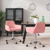 vidaXL Chaises pivotantes &agrave; manger lot de 2 Rose Velours
