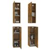 vidaXL Meubles TV 4 pcs Ch&ecirc;ne fum&eacute; 30,5x30x90 cm Bois d'ing&eacute;nierie