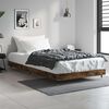 vidaXL Cadre de lit sans matelas chêne fumé 100x200 cm bois ingénierie