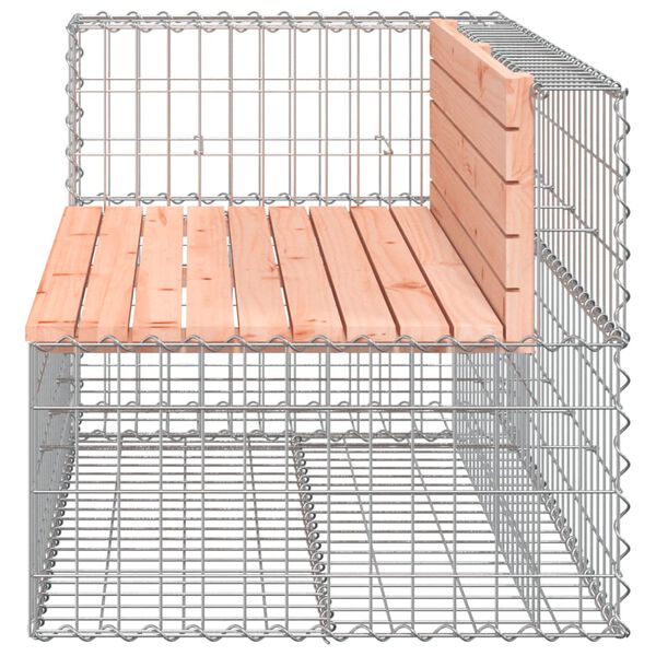 vidaXL Banc jardin design gabion 122x71x65,5 cm bois massif de douglas