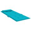 vidaXL Coussins de chaise à dossier haut lot de 4 turquoise