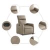 vidaXL Fauteuil inclinable électrique Cappuccino Similicuir