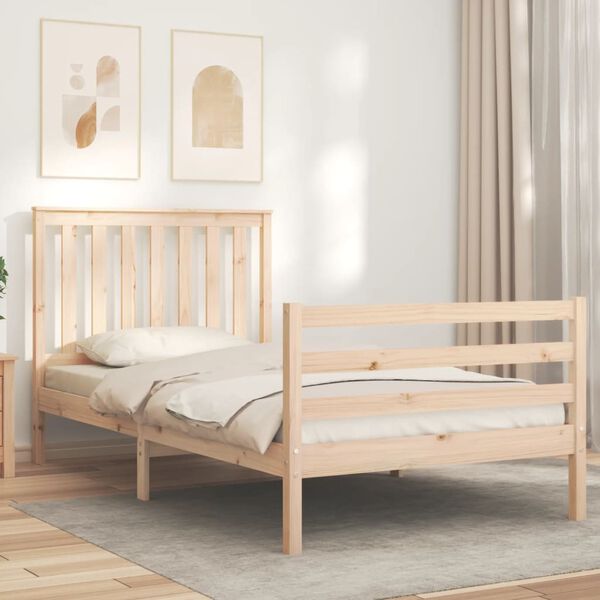 vidaXL Cadre de lit sans matelas 100x200 cm bois massif