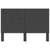 vidaXL T&ecirc;te de lit touffet&eacute;e Gris fonc&eacute; Tissu 140x200 cm
