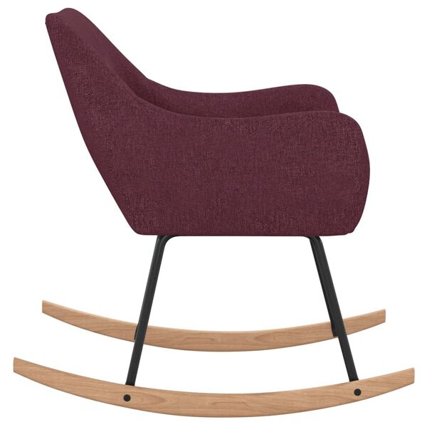 vidaXL Chaise &agrave; bascule Violet Tissu
