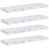 vidaXL &Eacute;tag&egrave;re Murale 4 pcs Marbre blanc 80 x 23,5 x 4 cm
