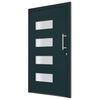 vidaXL Porte d'entr&eacute;e Aluminium et PVC Anthracite 100x210 cm