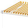 vidaXL Auvent automatique sur pied 600x300 cm Jaune/Blanc