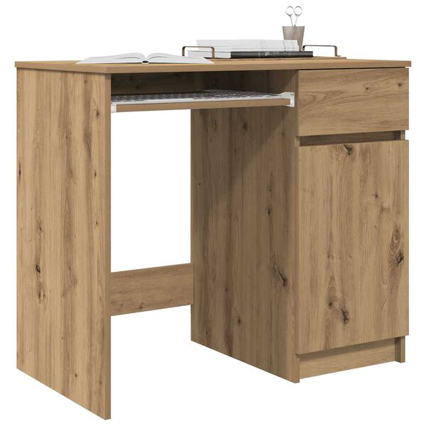 vidaXL Bureau ch&ecirc;ne artisanal 86x49x76 cm bois d'ing&eacute;nierie