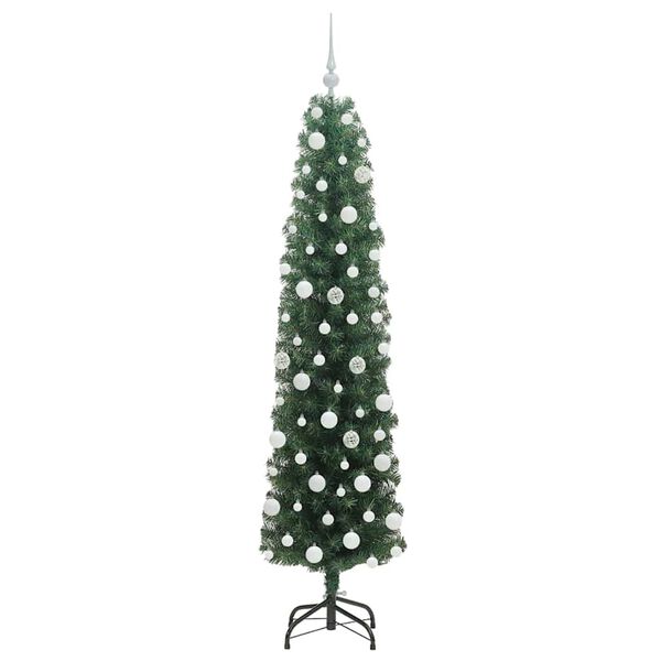 vidaXL Sapin de No&euml;l artificiel Vert 180 cm PVC et acier et plastique