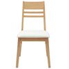 vidaXL Chaises de salle &agrave; manger 2 pcs Naturel 43 x 54 x 89 cm