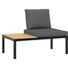 vidaXL Salon de jardin 2 pcs avec coussins noir aluminium
