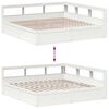 vidaXL Lit bibliothèque sans matelas blanc 180x200 cm bois pin massif