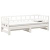 vidaXL Lit coulissant sans matelas blanc 2x(80x200)cm