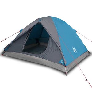 vidaXL Tente de camping &agrave; d&ocirc;me 3 personnes bleu imperm&eacute;able