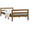 vidaXL Cadre de lit sans matelas marron miel 75x190 cm bois pin massif